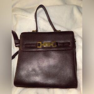 Jaclyn Smith Dark Burgundy Brown Crossbody Bag With Removable Straps